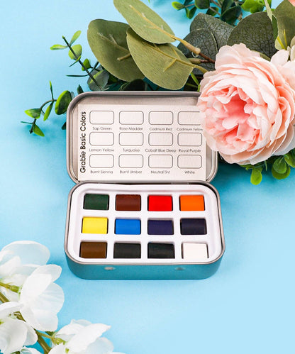 Grabie Watercolor Pocket Set; Essential Colors (12 Colors)