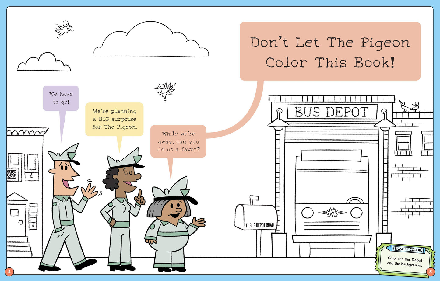 Coloring Book; Don't Let The Pigeon Color This Book! by Mo Willems