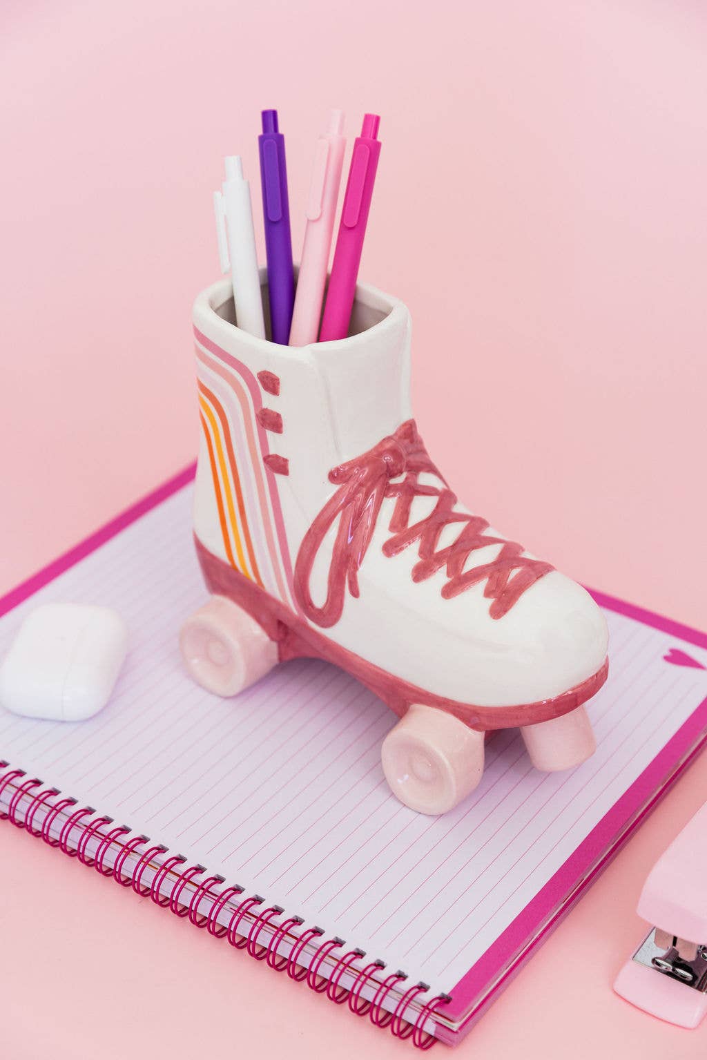 Ceramic Vase; Roller Skate