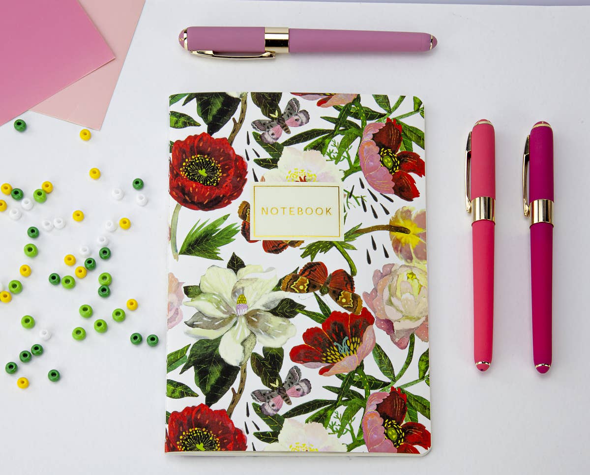 Notebook; Peonies (Size A5)