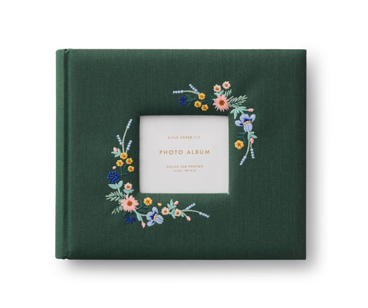 Rifle Paper Co. Heirloom Photo Album; Wildwood (Embroidered)
