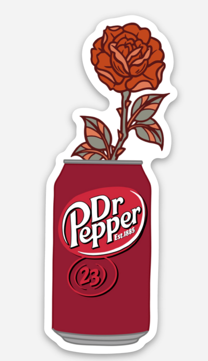 Vinyl Sticker; Dr Pepper Flower