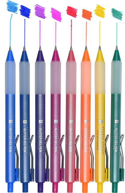 Glitter Gel Pens; Studio Series (Set of Eight)