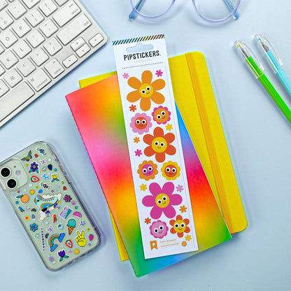 Pipsticks Sticker Sheet; Eyeful of Blooms Googly Eye Stickers