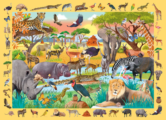 Jigsaw Puzzle; Safari Seek & Find (100-Piece)