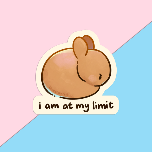 Vinyl Sticker; I am at my Limit