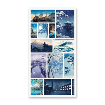 Sticker Sheet; Evening Over Edo
