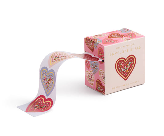 Rifle Paper Co. Envelope Seals; Hearts (Valentine's Day)