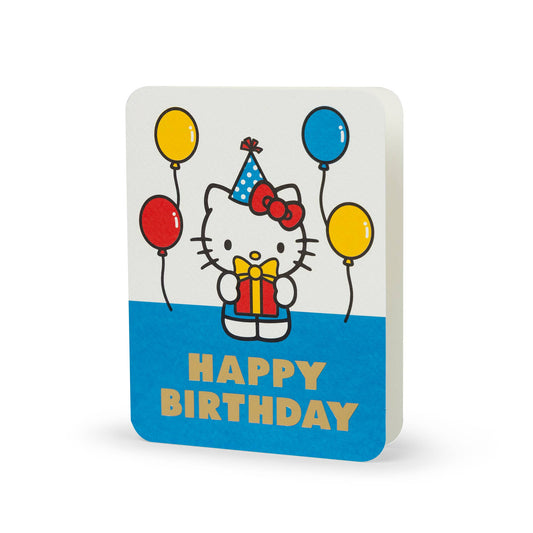 Birthday Card; Retro Hello Kitty Happy Birthday Deluxe Greeting Card