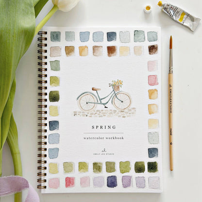 Watercolor Workbook; Spring By Emily Lex