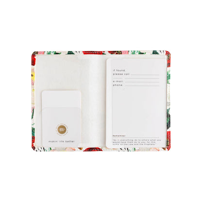 Passport Cover; Peonies - BV by Bruno Visconti (Vegan Leather)
