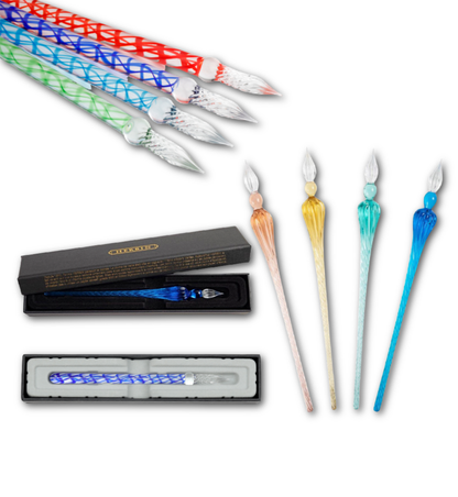 J. Herbin Glass Dip Pen | Hand-Blown Spiral Nib | Gift Box | Exaclair