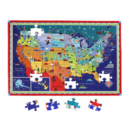 Eeboo Jigsaw Puzzle; This Land is Your Land (100 Piece)
