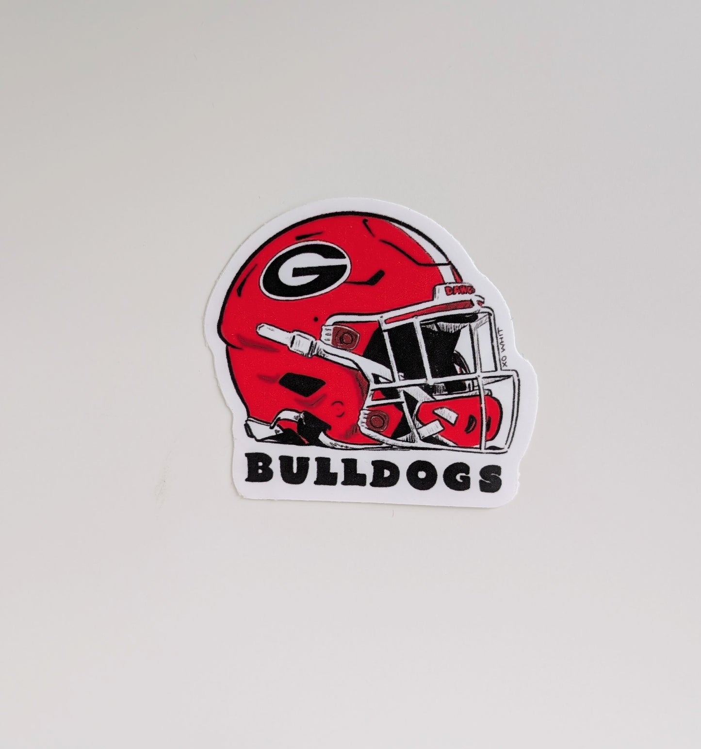 Vinyl Sticker; Georgia Football Helmet