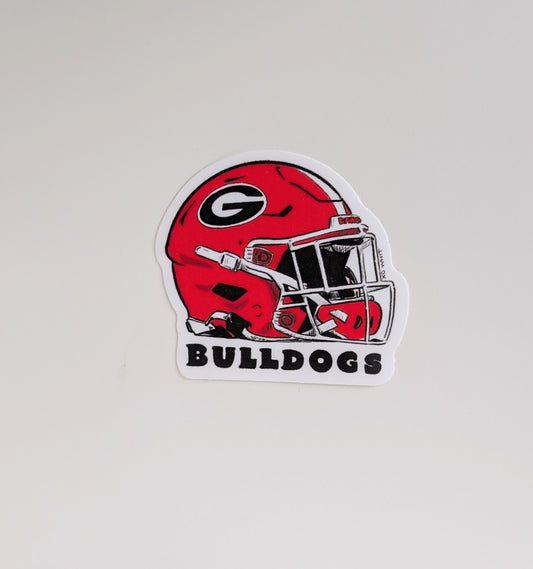 Vinyl Sticker; Georgia Football Helmet