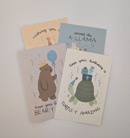Birthday Postcard Set (Set of 4) By Stephanie Grant