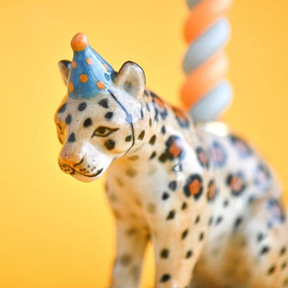 Camp Hollow Cake Topper; Jaguar (Hand-Painted Porcelain)