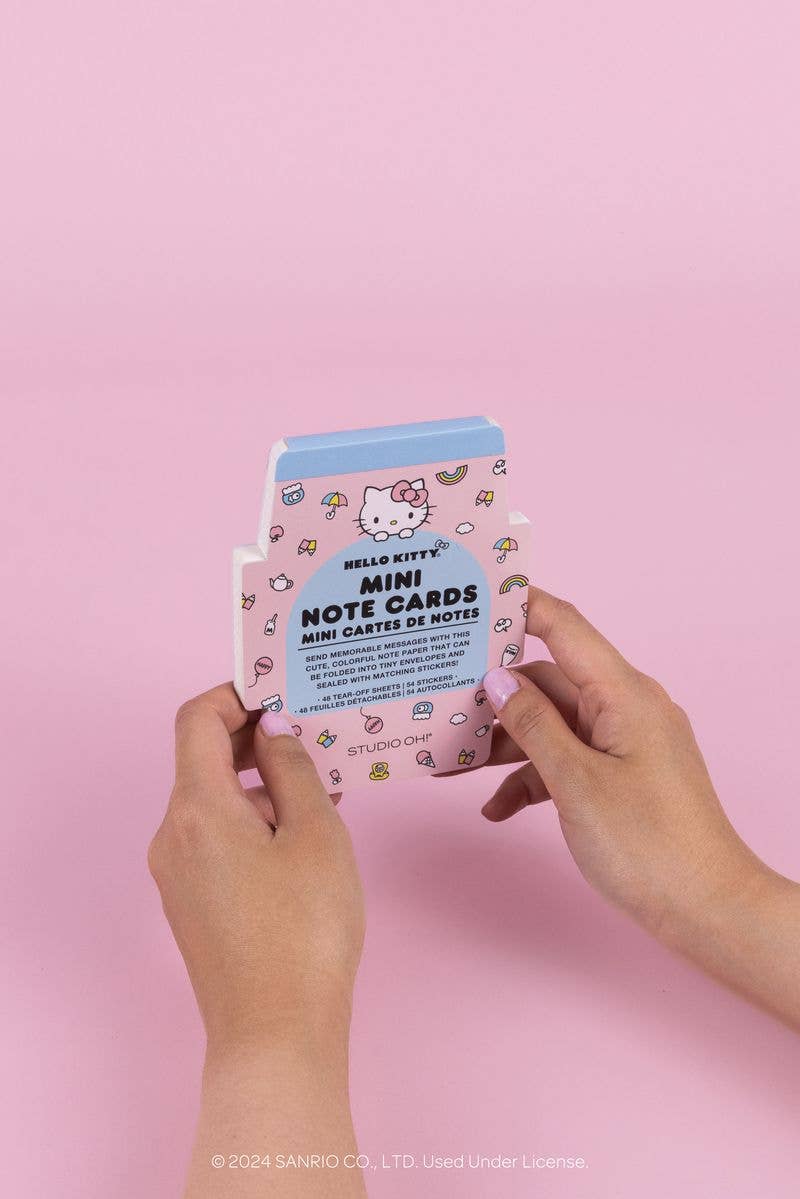 Hello Kitty Mini Note Cards with Stickers (Classic Pink)
