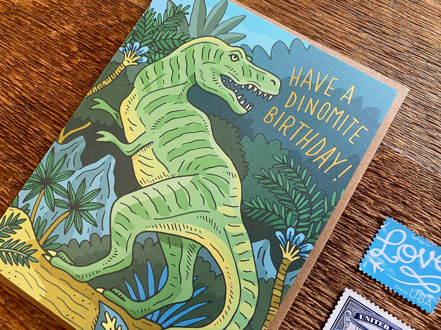 Birthday Card; Dinomite Dino