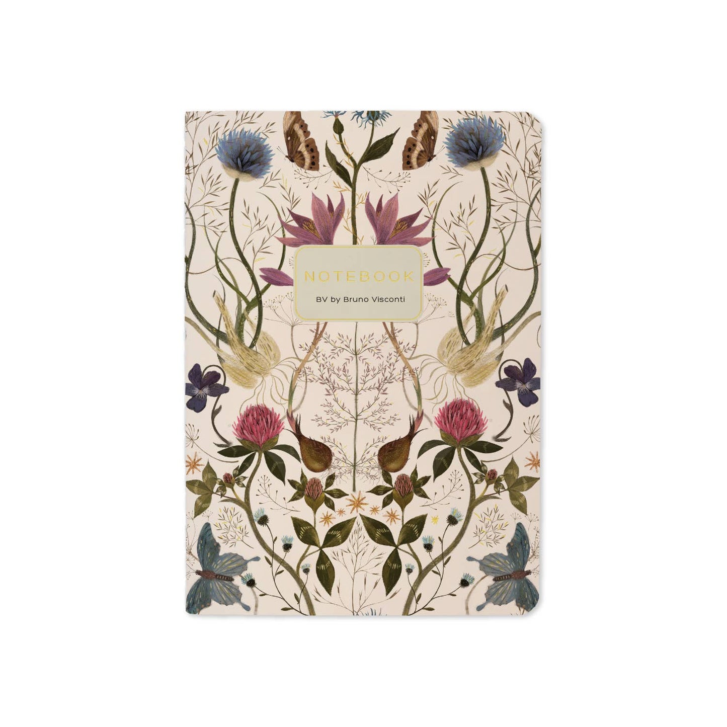 A6 Passport Notebook; Symmetrical Flora - BV by Bruno Visconti