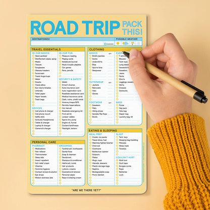 Notepad; Road Trip Pad, Pack This (60 Sheets)