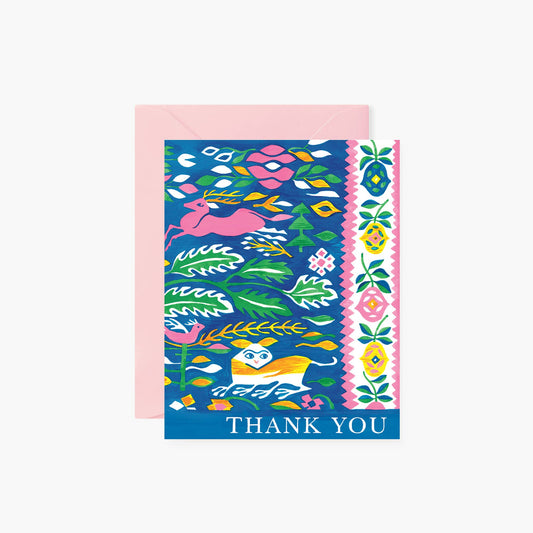 Thank You Card; Tapestry By Botanica Paper Co.