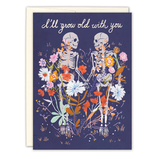 Anniversary Card; Skeletons