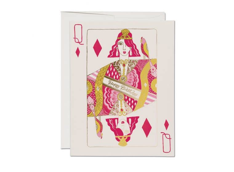 Birthday Card; Queen of Diamonds