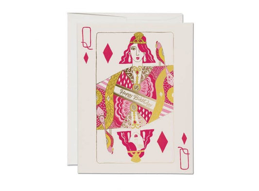 Birthday Card; Queen of Diamonds