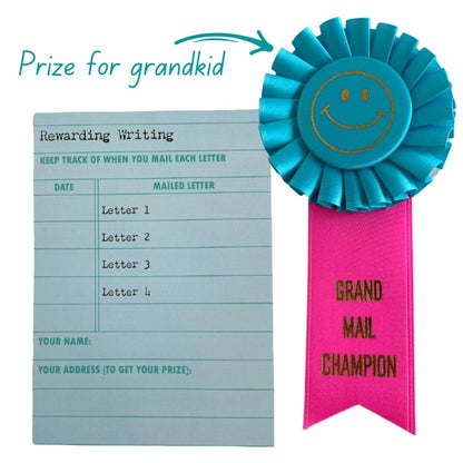 Grand Pen Pal Kit; Kids & Grandparents (Drawstring Bag)