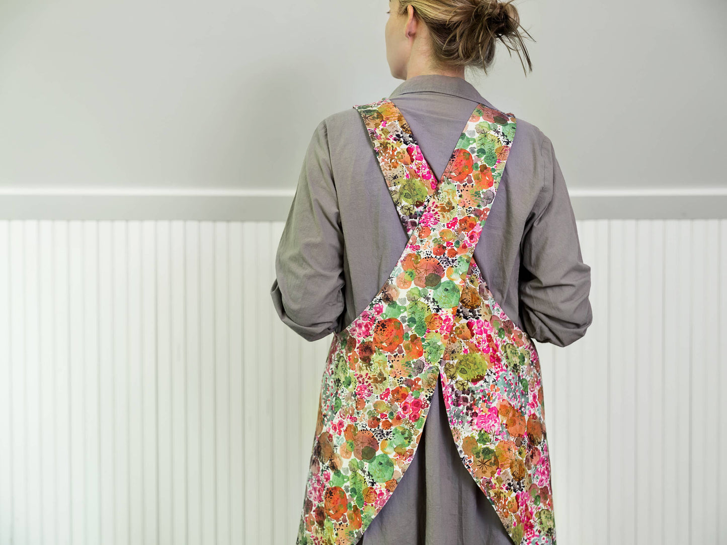 Pinafore Apron; Moss by BETSY OLMSTED