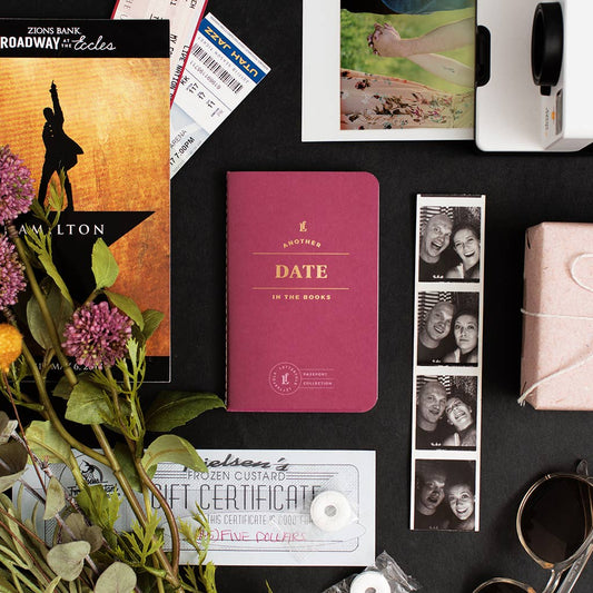 Mini Journal; Date Passport (Burgundy)
