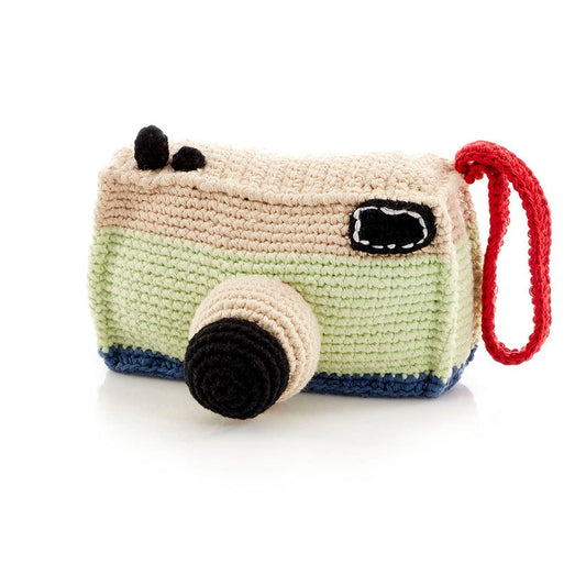 Crochet Rattle; Toy Camera (Handmade Plush Toy)