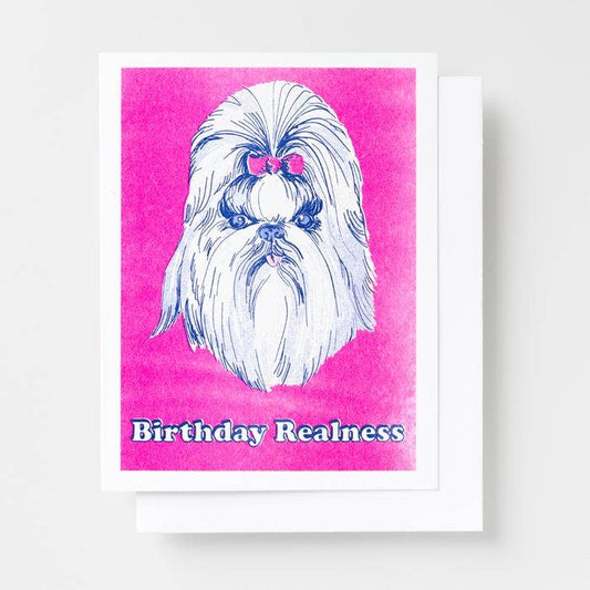 Birthday Card; Birthday Realness (Risograph Card)