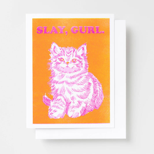 Congratulations Card; Slay Gurl (Risograph Card)
