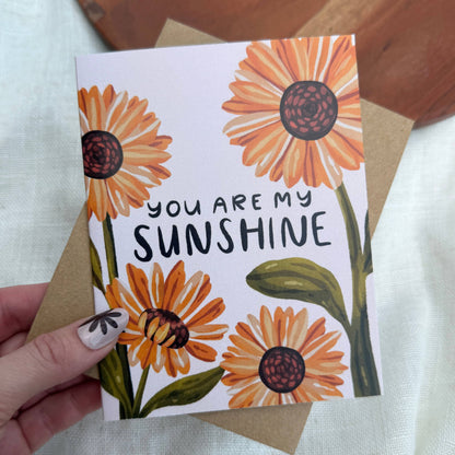 Encouragement Card; "You are my Sunshine"