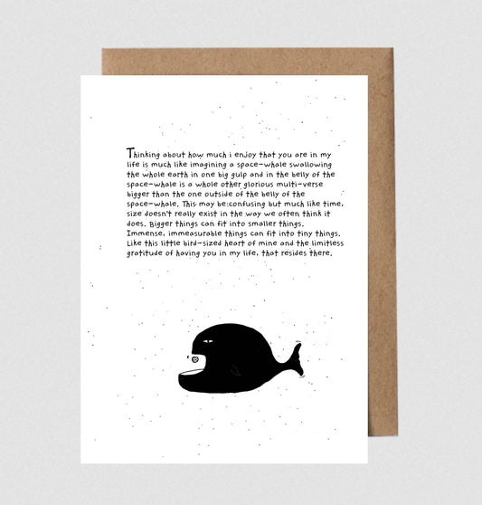 Greeting Card; Space Whale