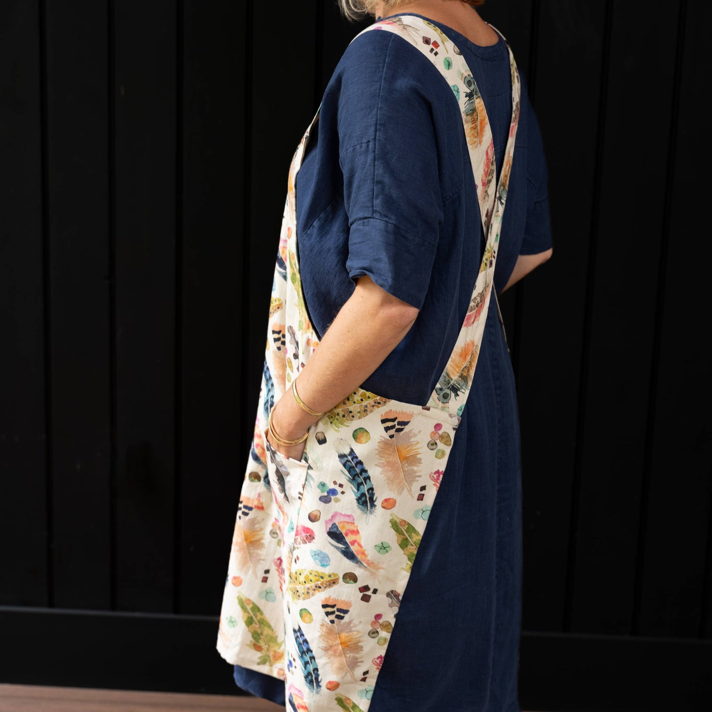 Smock Apron; Feathers