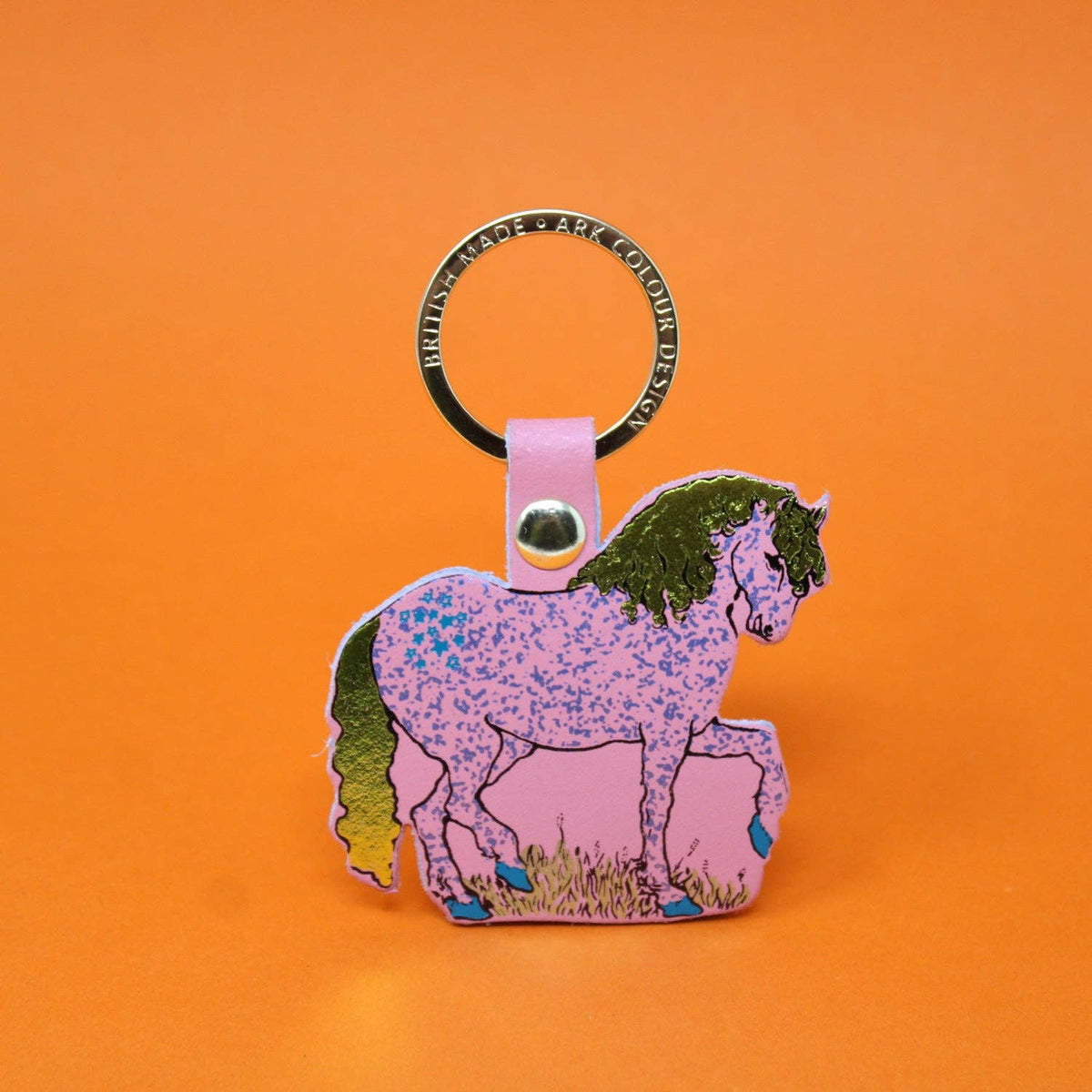 Leather Key Fob; Horse | Ark Colour Design