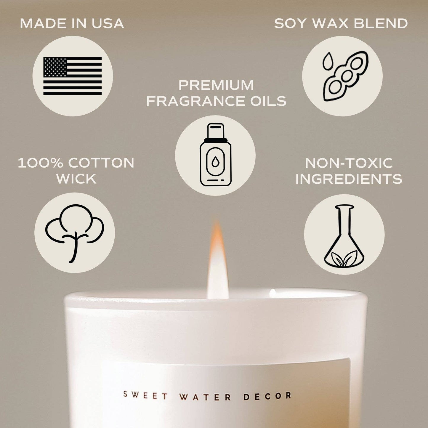 Soy Candle; Sandalwood Rose, 11 oz By Sweet Water Decor (50+ Hours Burn Time)