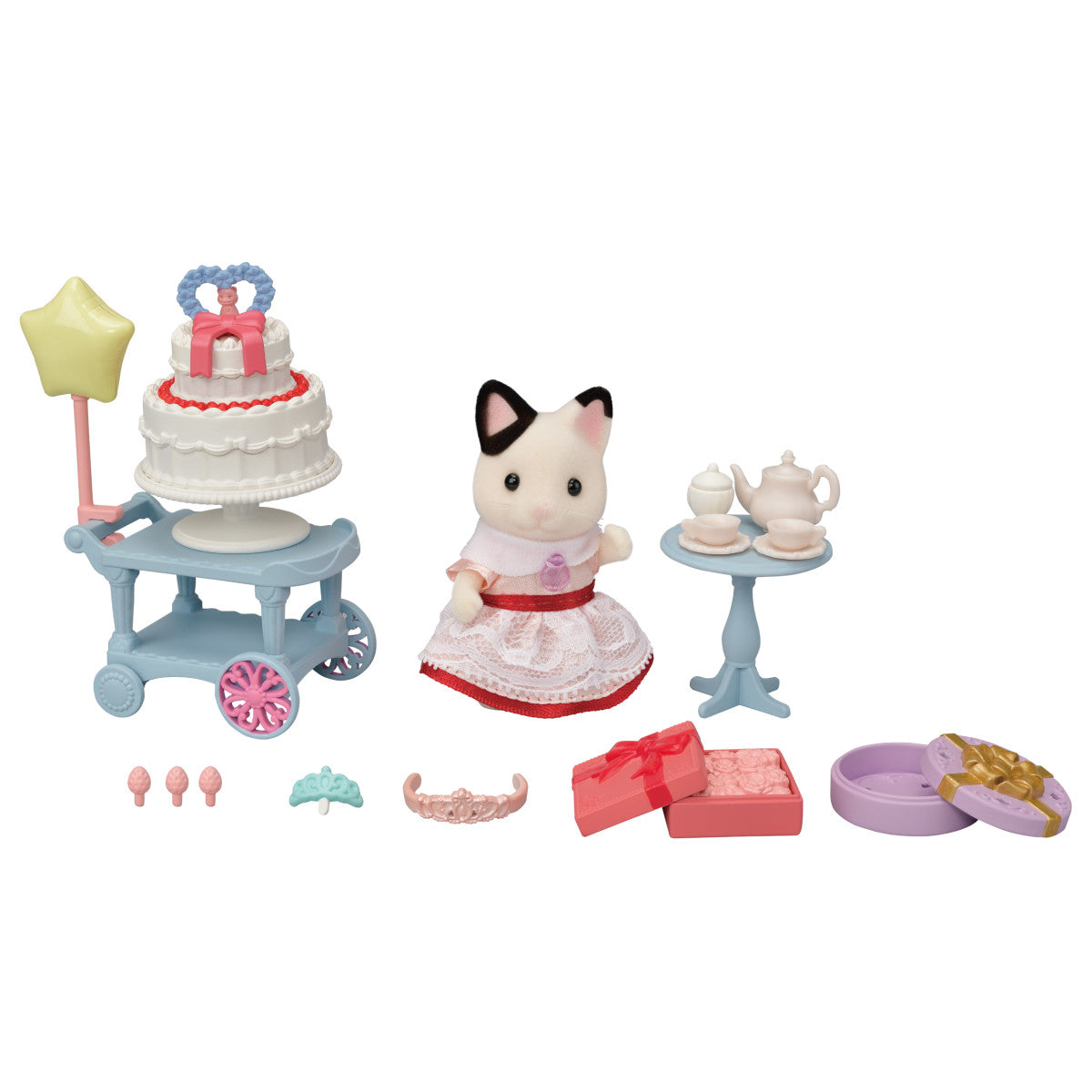 Calico Critters Party Time Playset - Tuxedo Cat Girl
