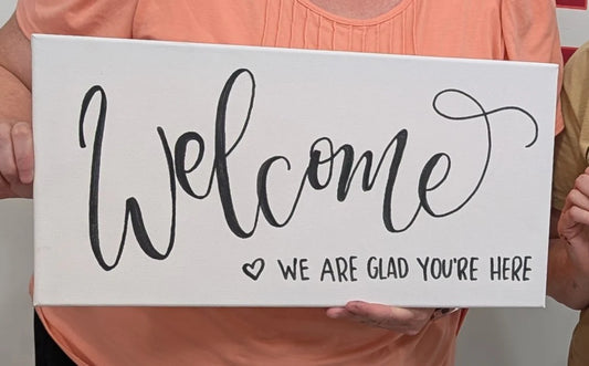Faux Calligraphy on Canvas Workshop with Tricia - Friday, October 17, 2025