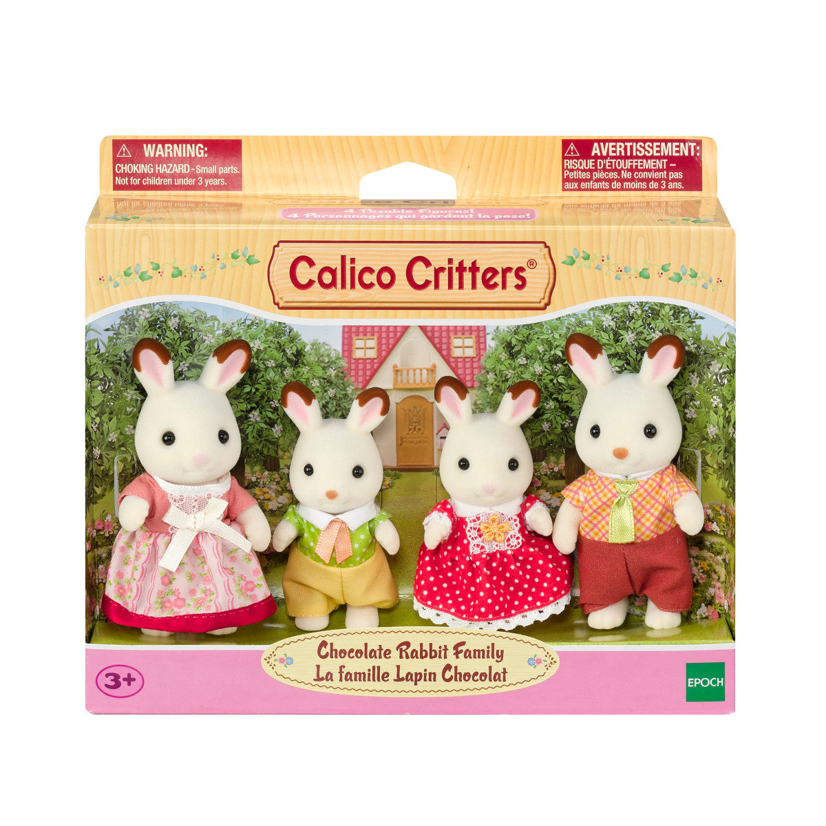 Calico Critters Chocolate Rabbit Family