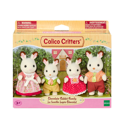 Calico Critters Chocolate Rabbit Family