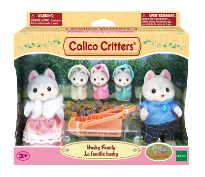 Calico Critters; Husky Family (Set of 5 Figures, Collectible Toys)