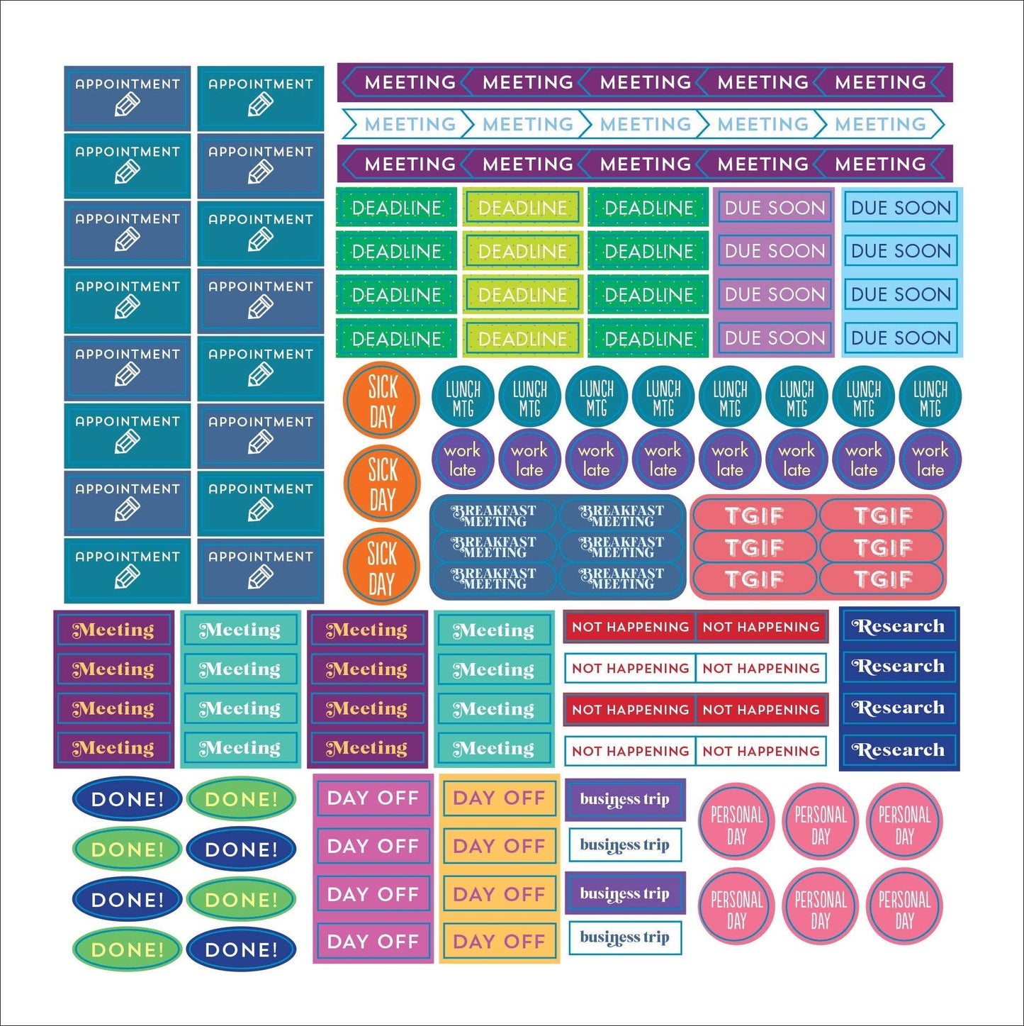 Sticker Book; Plan It! A Sticker Book for All Your Productivity Needs