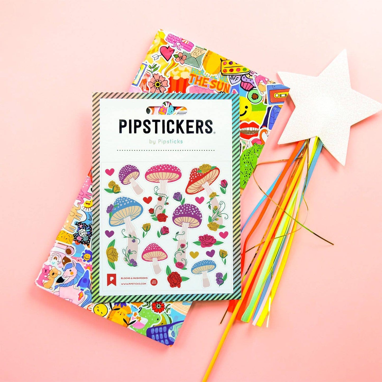 Pipsticks Sticker Sheet; Blooms & Mushrooms