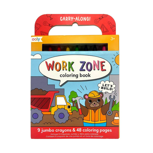Carry-Along: Coloring Book Set - Work Zone (10 PC Set)