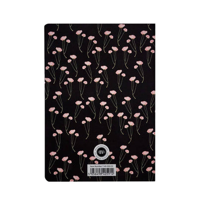 A5 Notebook; Poppies on Black - BV by Bruno Visconti