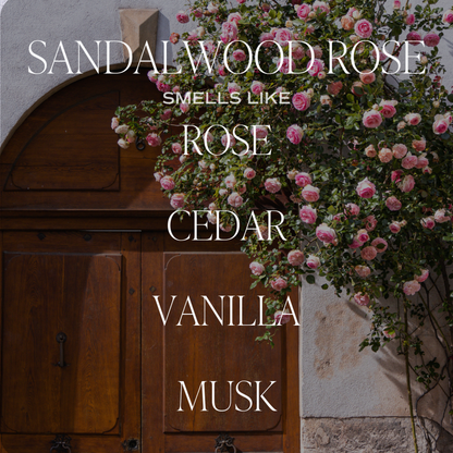 Soy Candle; Sandalwood Rose, 11 oz By Sweet Water Decor (50+ Hours Burn Time)
